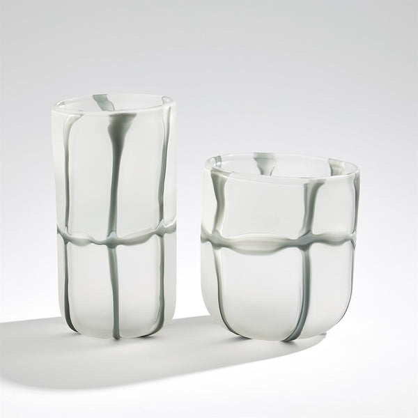 Crooked Line Grid Vases