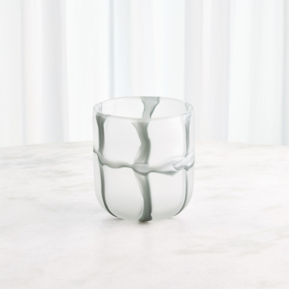 Crooked Line Grid Vases