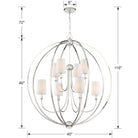 Crystorama - 2246-PN - Huit lumières Suspendu - Sylvan - Nickel poli