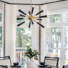 Crystorama - 3812-AG - 12 Lumières Suspendu - Zodiaque - Laiton vieilli