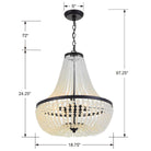 Crystorama - 608-MK - Six Lumières Suspendu - Rylee - Noir mat