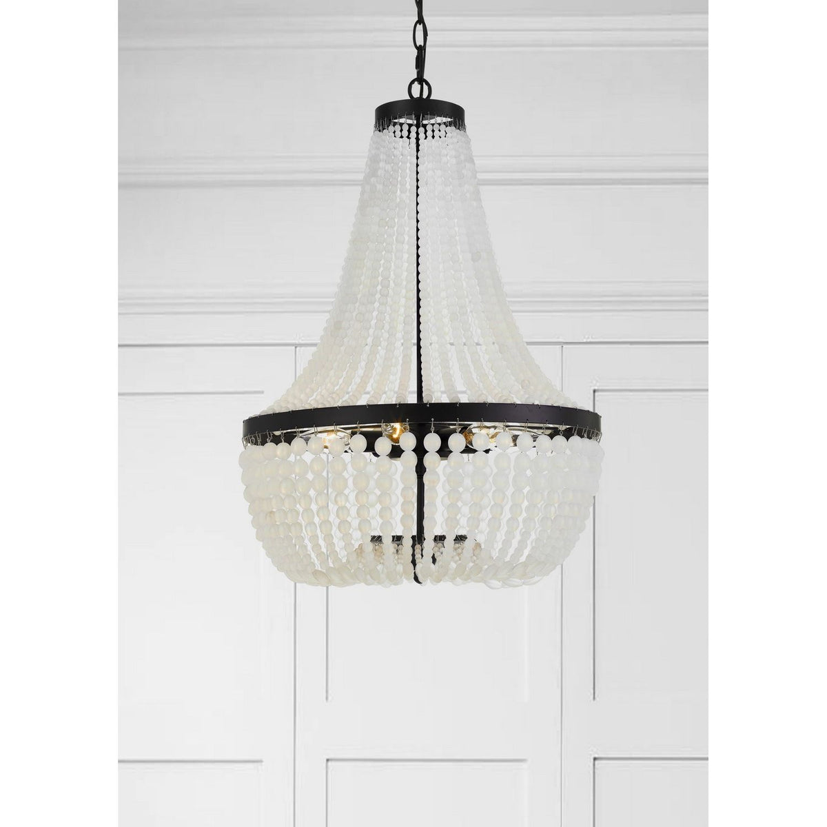 Crystorama - 608-MK - Six Light Chandelier - Rylee - Matte Black
