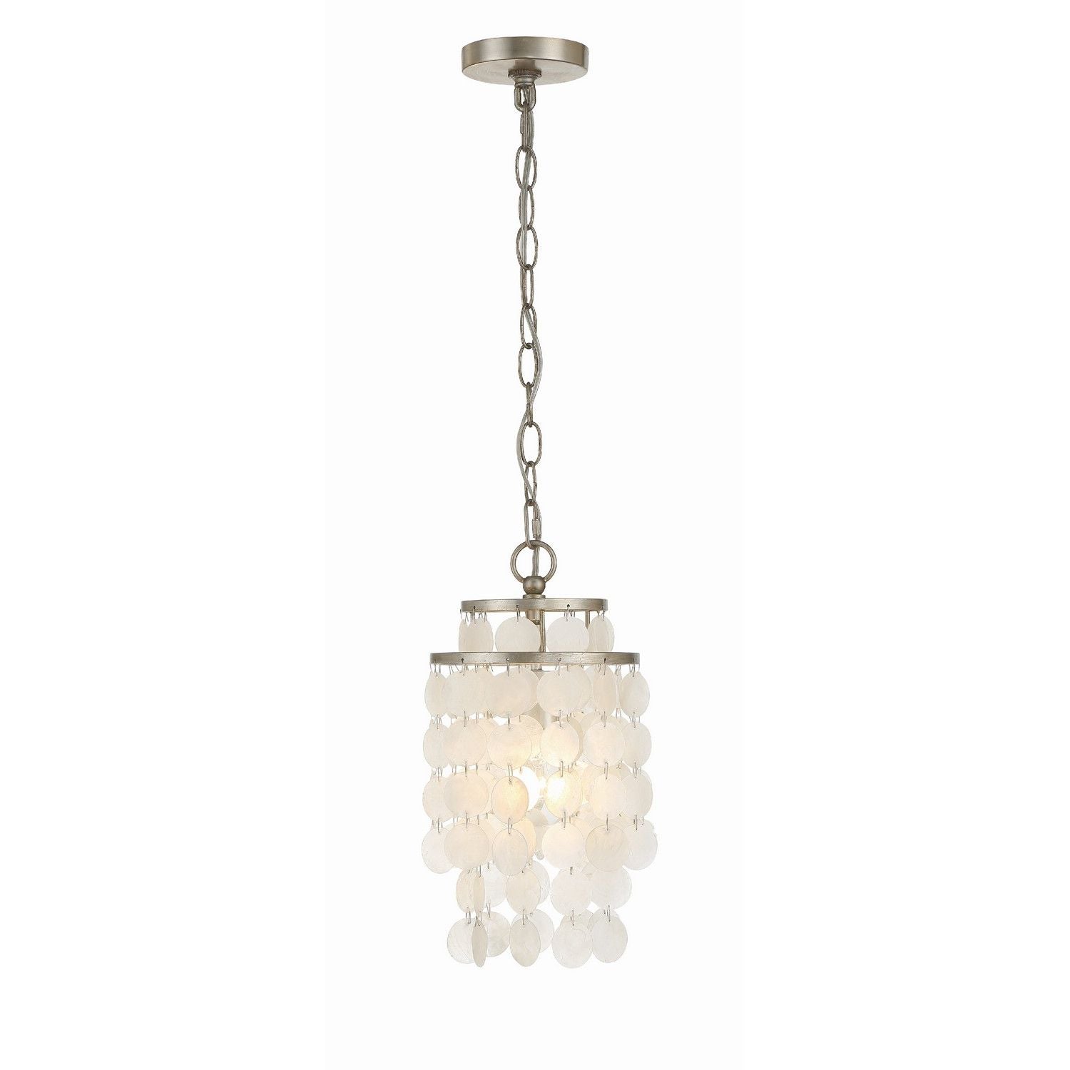 Crystorama - BRI-3000-SA - One Light Mini Chandelier - Brielle - Antique Silver