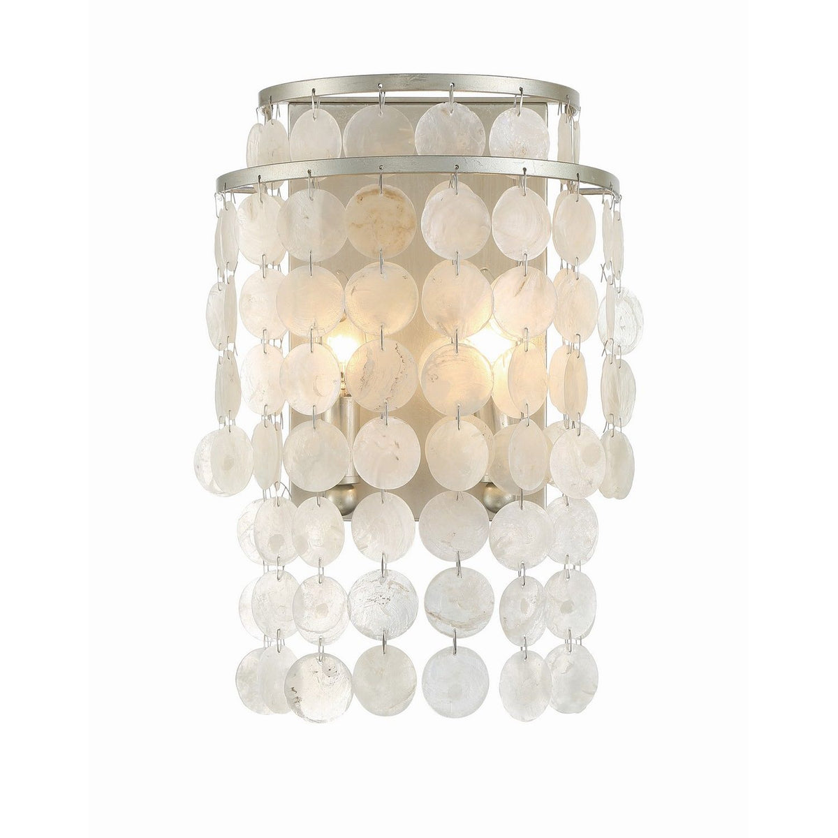 Crystorama - BRI-3002-SA - Two Light Wall Sconce - Brielle - Antique Silver