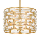 Crystorama - MER-4865-GA - Cinq lumières Suspendu - Méridien - Or antique