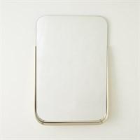 Miroir rectangulaire avec étagère - Laiton