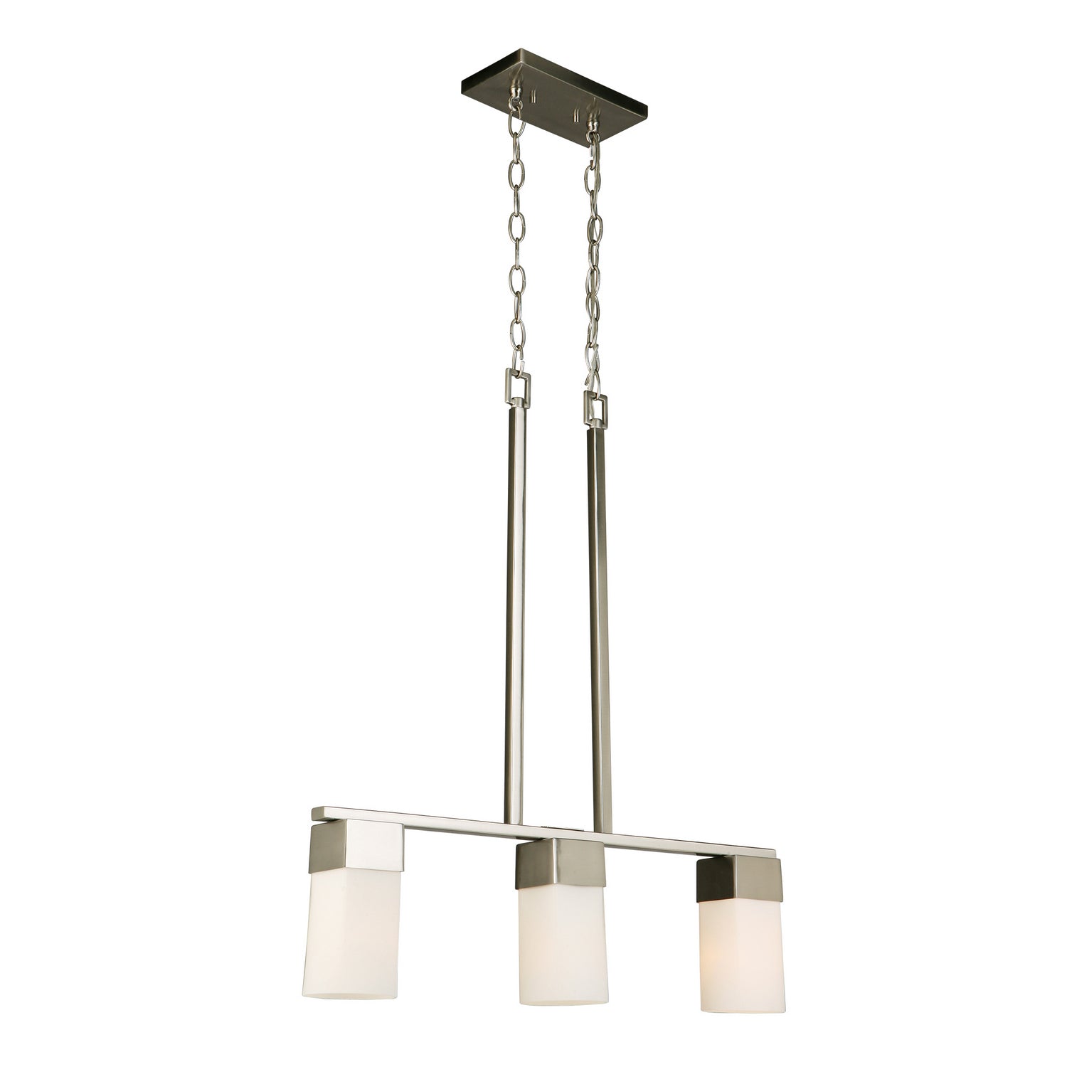 Eglo Canada - 202868A - Three Light Linear Pendant - Ciara Springs - Brushed Nickel