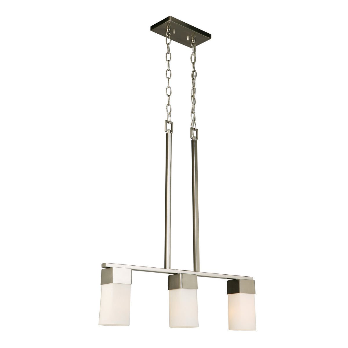 Eglo Canada - 202868A - Trois lumières linéaires Suspension - Ciara Springs - Nickel brossé