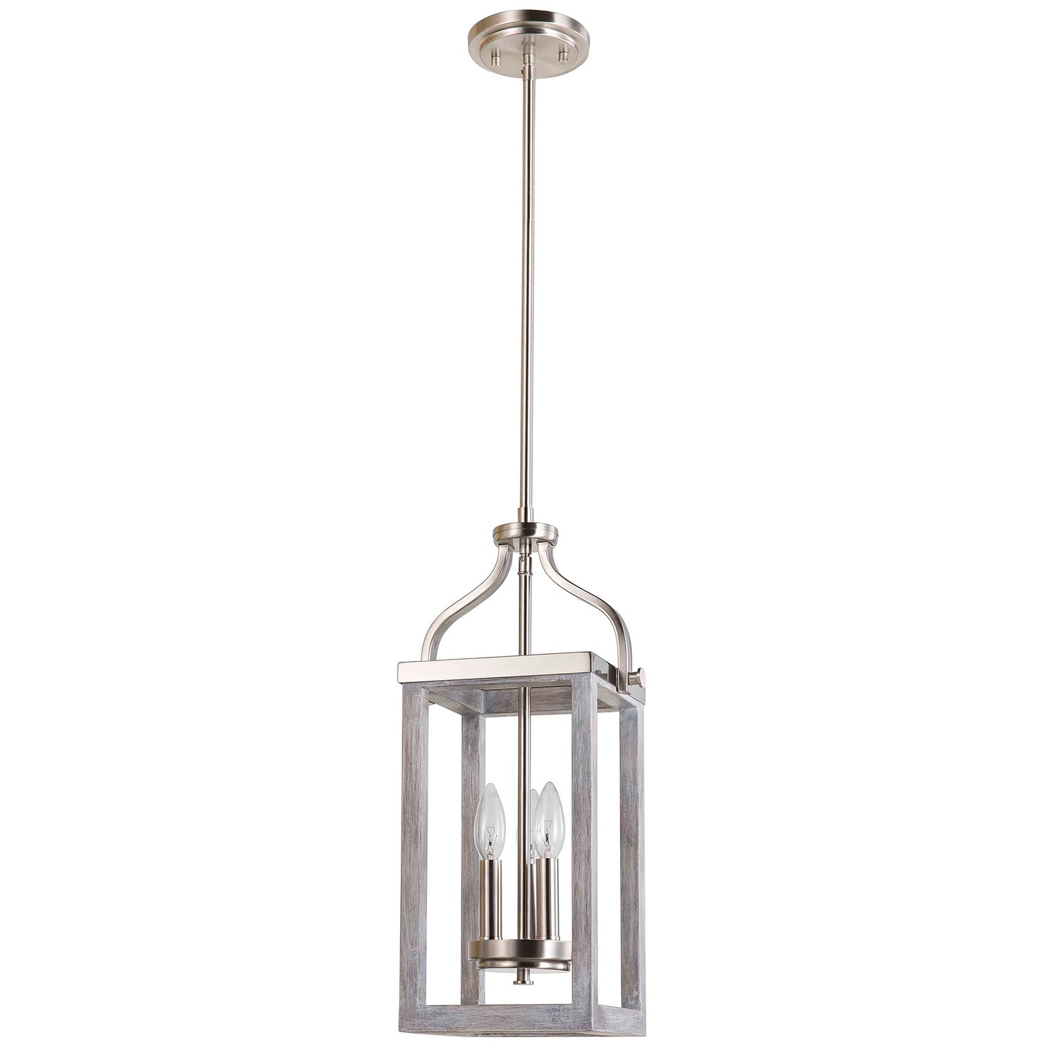Eglo Canada - 203107A - Three Light Pendant - Montrose - Acia Wood & Brushed Nickel