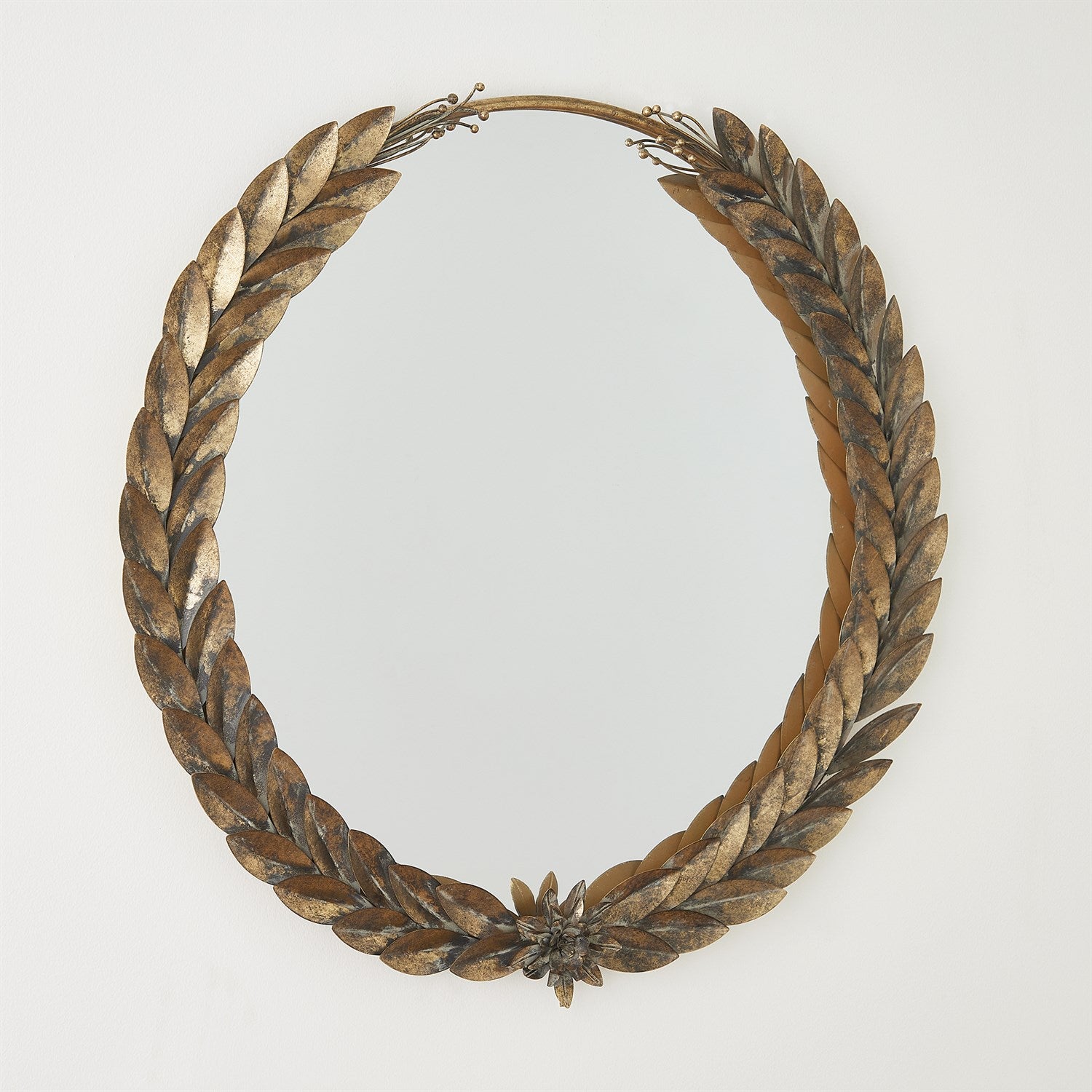 Round Greek Laurel Mirrors