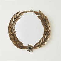 Round Greek Laurel Mirrors