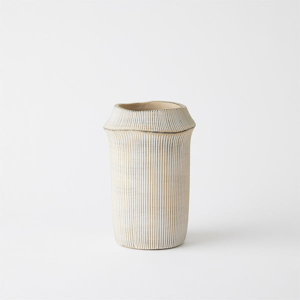 Vertical Edge Cement Vases and Pot