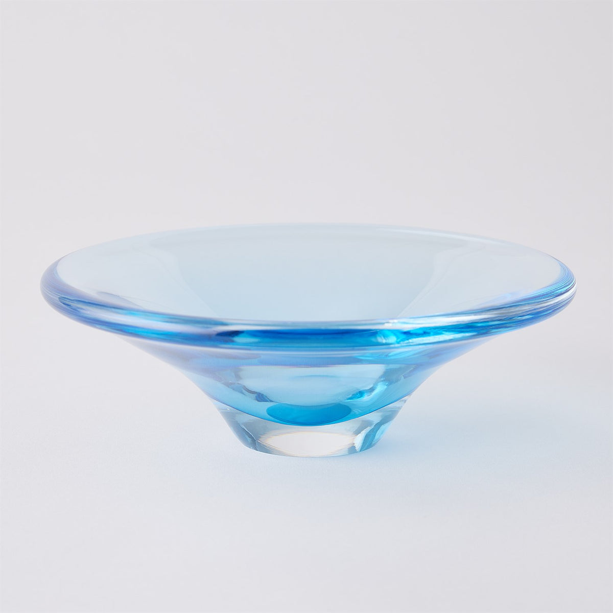 Plat en verre cobalt