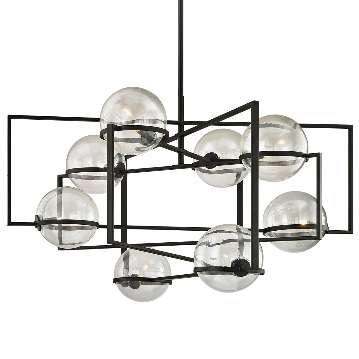 Troy Lighting Canada - F6228-TBK - Huit lampes Suspendu - Elliot - Noir texturé
