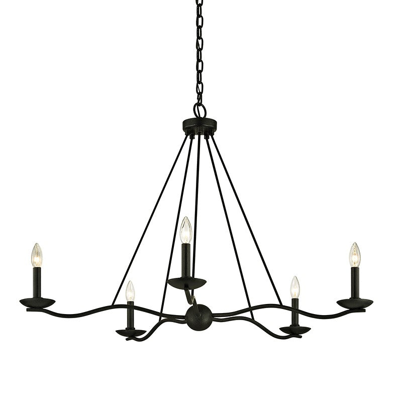 Troy Lighting Canada - F6305-FOR - Five Light Chandelier - Sawyer - Forged Iron