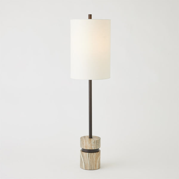 Faux Travertine Buffet Lamp