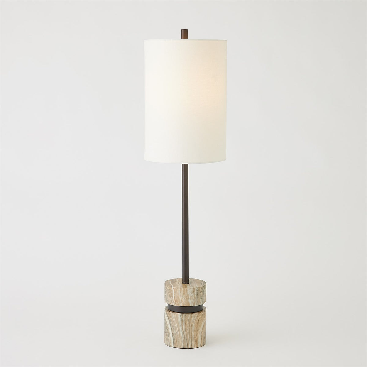 Lampe de buffet en faux travertin