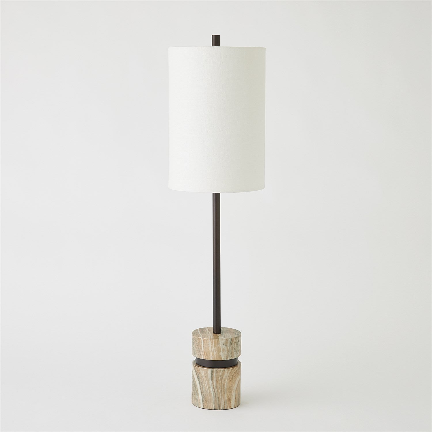 Faux Travertine Buffet Lamp