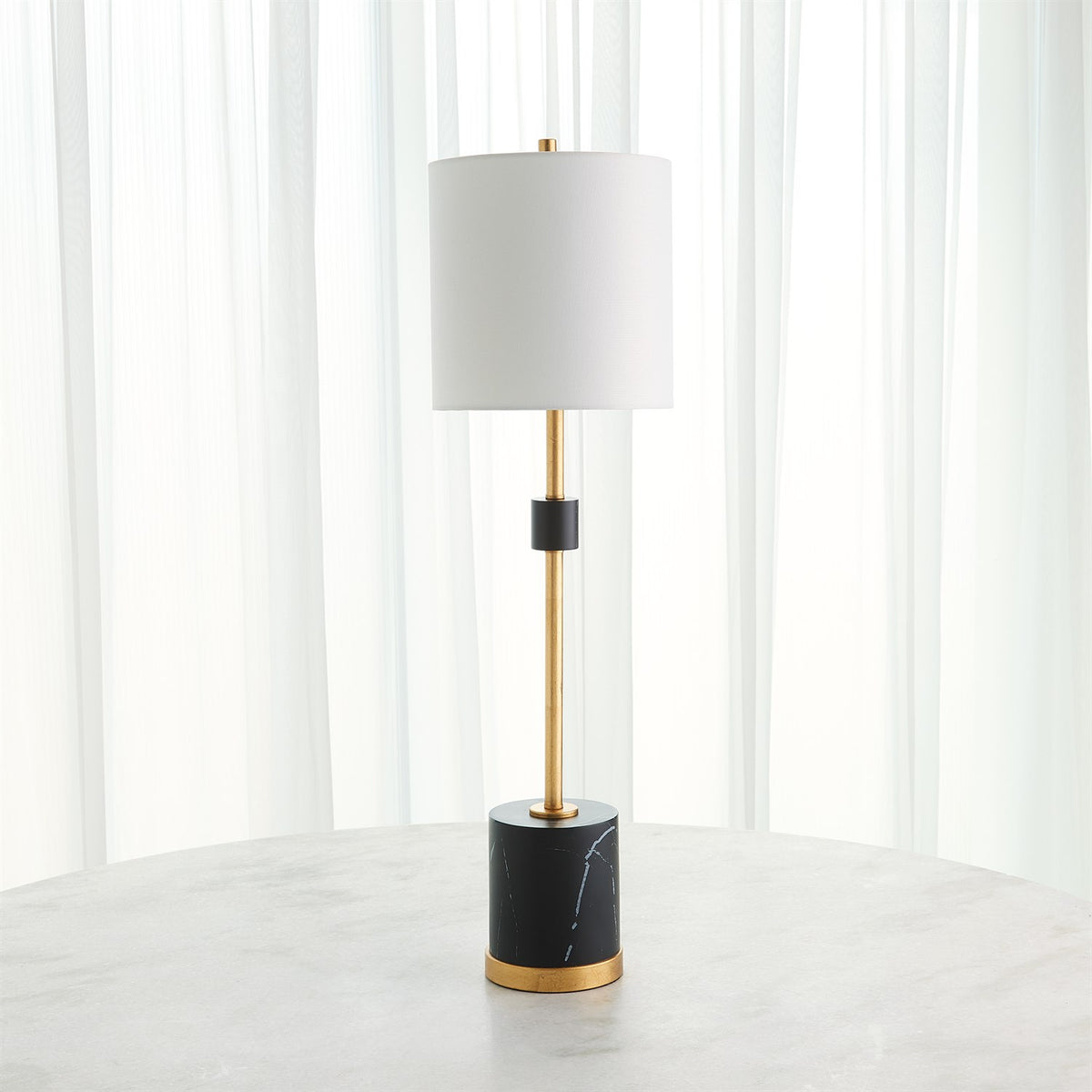 Faux Marble Table Lamp