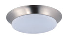 Luminaire LED à profil bas Maxim Lighting 87598WTSN 13,75" Plafonnier EM Back Up en nickel satiné