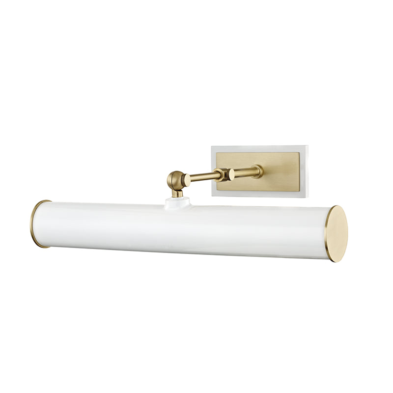 Mitzi - HL263202-AGB/WH - Two Light Picture Light - Holly - Aged Brass/Soft Off White