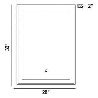 Rectangular LED Mirror
