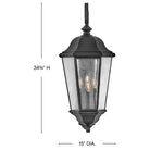 Lanterne murale Edgewater 1679BK de Hinkley Lighting, couleur noire