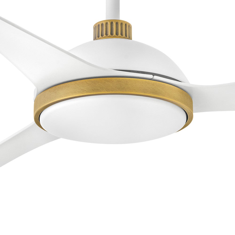 Éclairage intelligent Hinkley Lighting 906556FMW-LDD Alba LED Ventilateur  en blanc mat