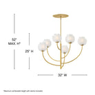 Fredrick Ramond FR46896UB Fantine Fleur Suspendu en laiton non verni