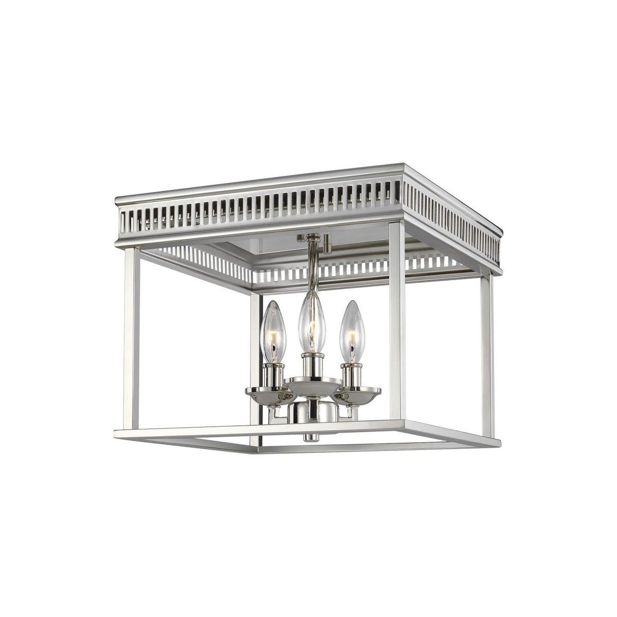Visual Comfort Studio Canada - FM521PN - Three Light Flush Mount - Woodruff - Polished Nickel