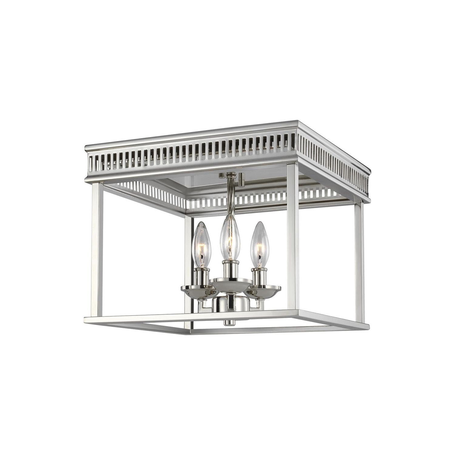 Visual Comfort Studio Canada - FM521PN - Three Light Flush Mount - Woodruff - Polished Nickel