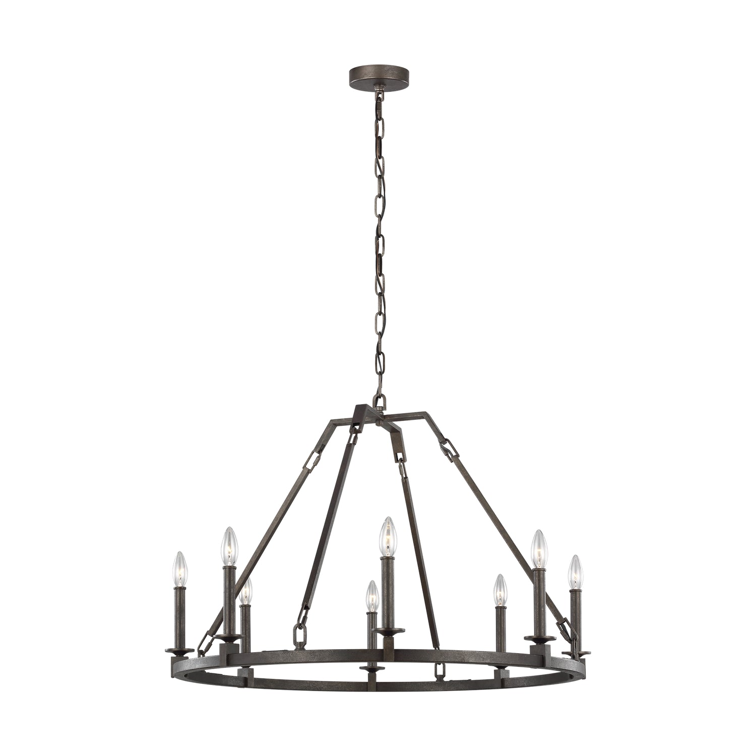 Visual Comfort Studio Canada - F3214/8SMS - Eight Light Chandelier - Landen - Smith Steel