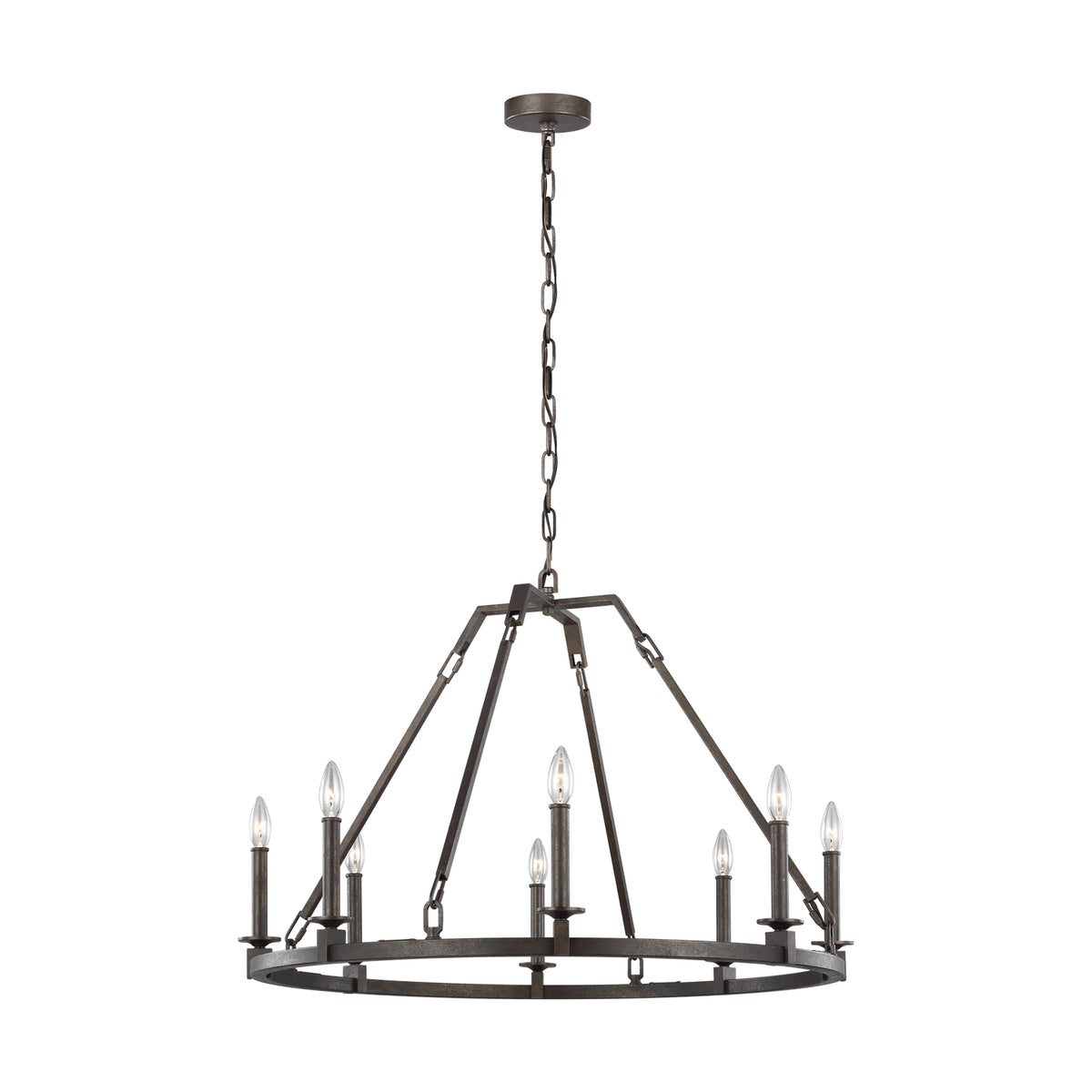 Visual Comfort Studio Canada - F3214/8SMS - Eight Light Chandelier - Landen - Smith Steel