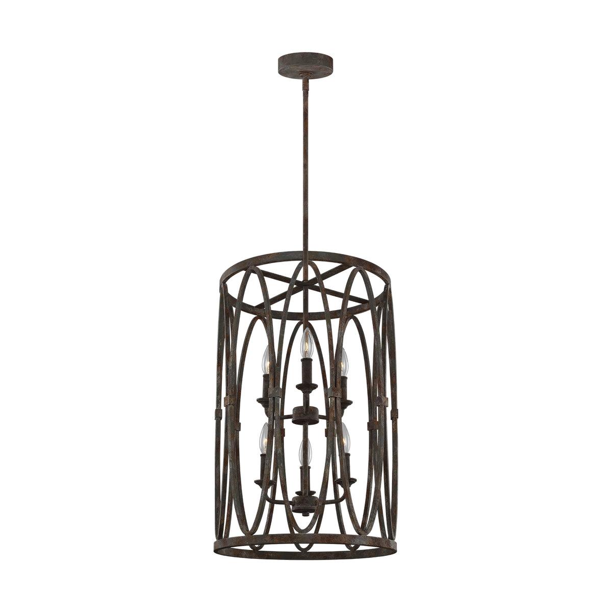 Visual Comfort Studio Canada - F3223/6DA - Six Light Hanging Shade - Patrice - Deep Abyss