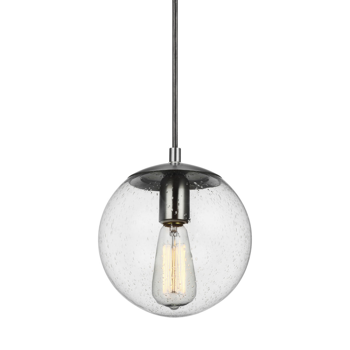 Visual Comfort Studio Canada - 6501801-04 - One Light Pendant - Leo - Hanging Globe - Satin Aluminum