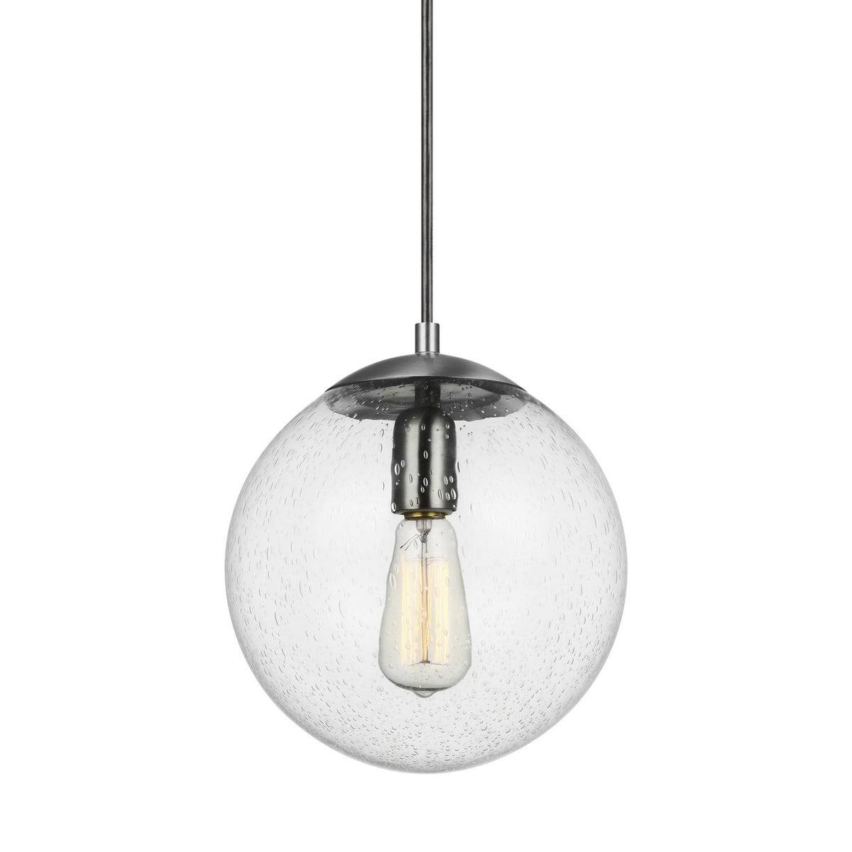 Visual Comfort Studio Canada - 6601801-04 - One Light Pendant - Leo - Hanging Globe - Satin Aluminum