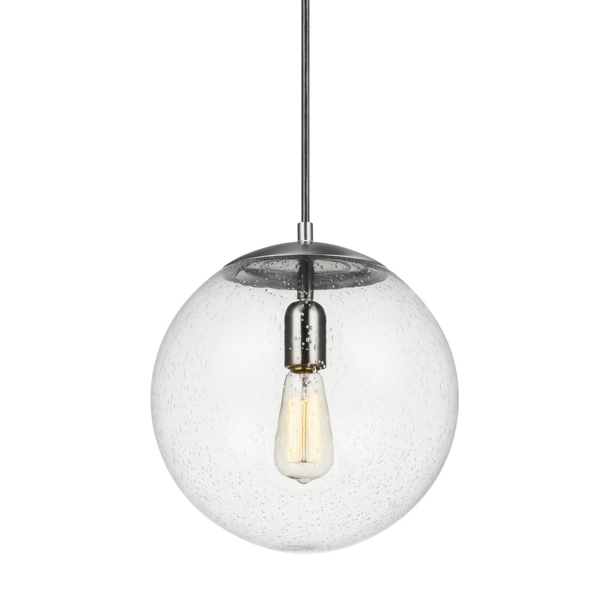Visual Comfort Studio Canada - 6701801-04 - One Light Pendant - Leo - Hanging Globe - Satin Aluminum