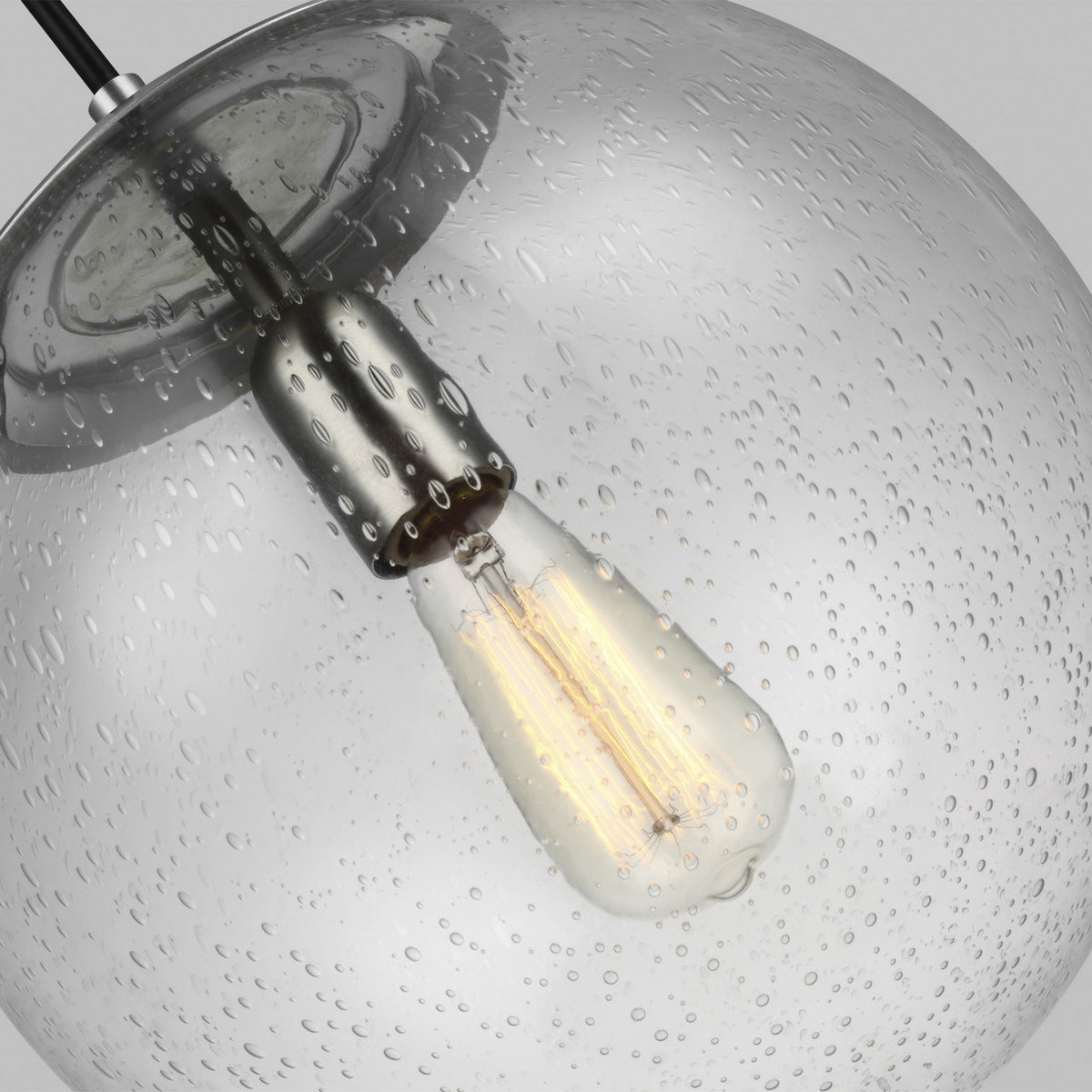 Visual Comfort Studio Canada - 6701801-04 - One Light Pendant - Leo - Hanging Globe - Satin Aluminum
