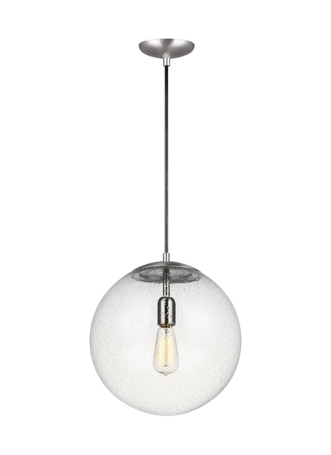 Visual Comfort Studio Canada - 6801801-04 - One Light Pendant - Leo - Hanging Globe - Satin Aluminum