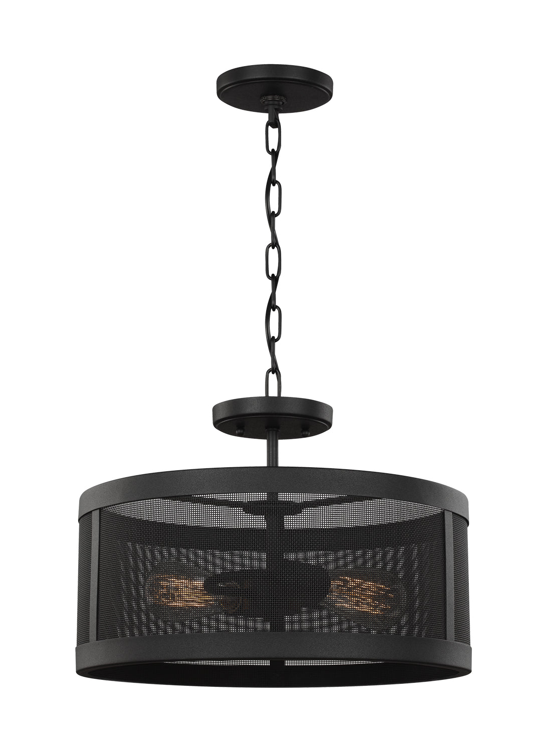 Visual Comfort Studio Canada - 7728502-12 - Two Light Semi-Flush Convertible Pendant - Gereon - Black