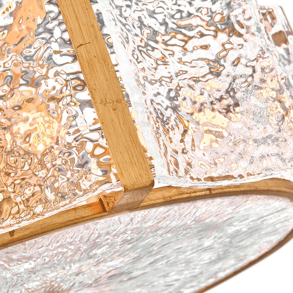 Robinet semi-encastré en verre Florian de Fredrick Ramond FR41603DA, finition laiton vieilli