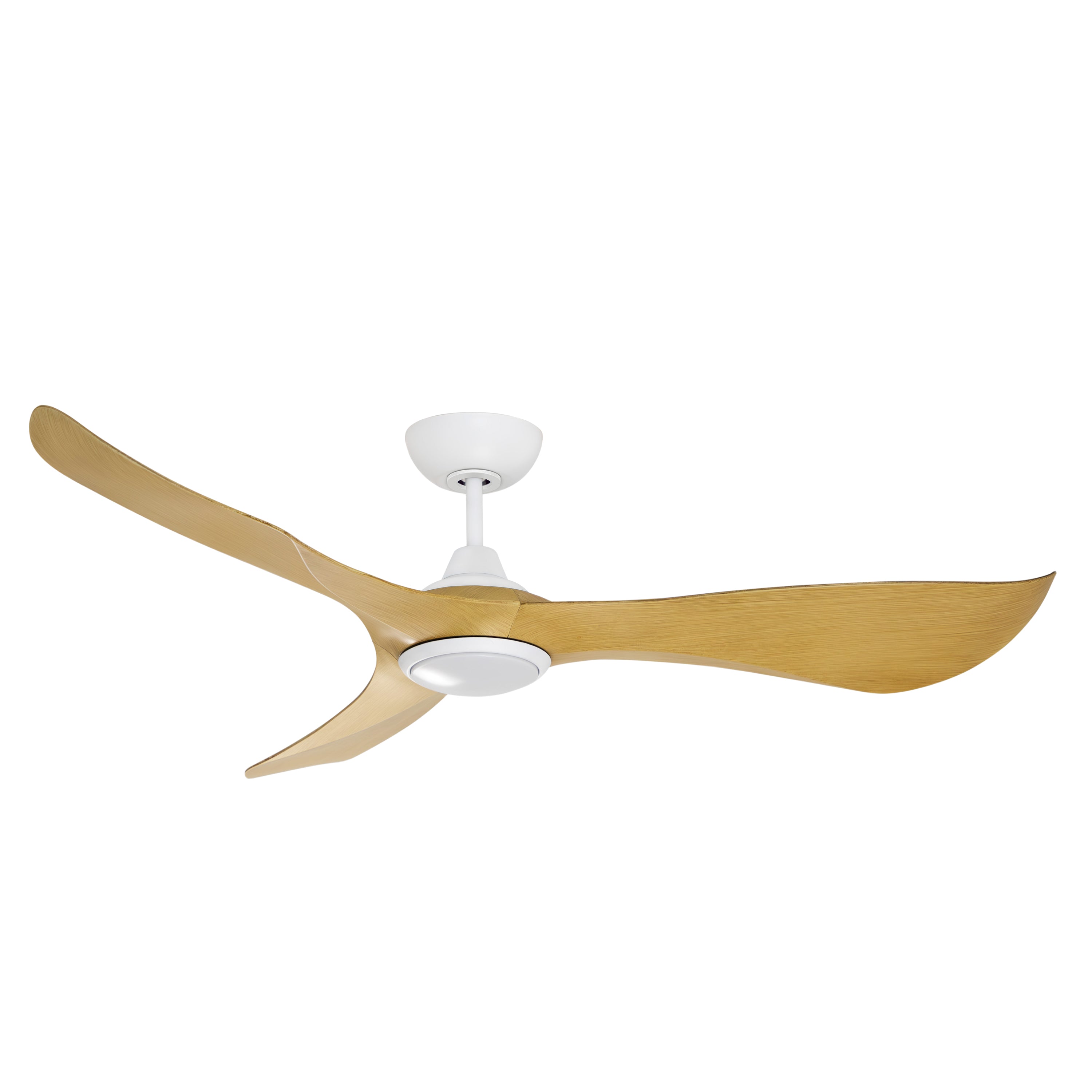 Luminaire Maxim Lighting 88755WTMWTK Keanu 56" intérieur/extérieur Ventilateur  Kit d'éclairage LED blanc mat / teck