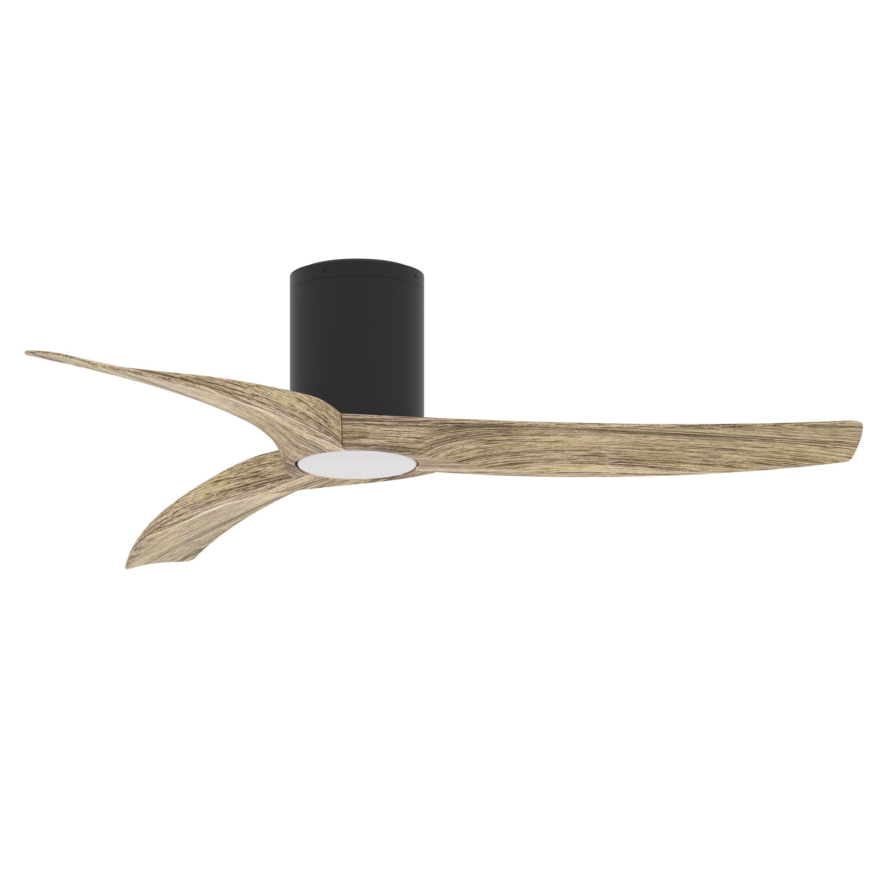 Lampe frontale d'extérieur Maxim Lighting 88771WTBKDW Drifter 52" Ventilateur  LED avec finition noire/bois flotté