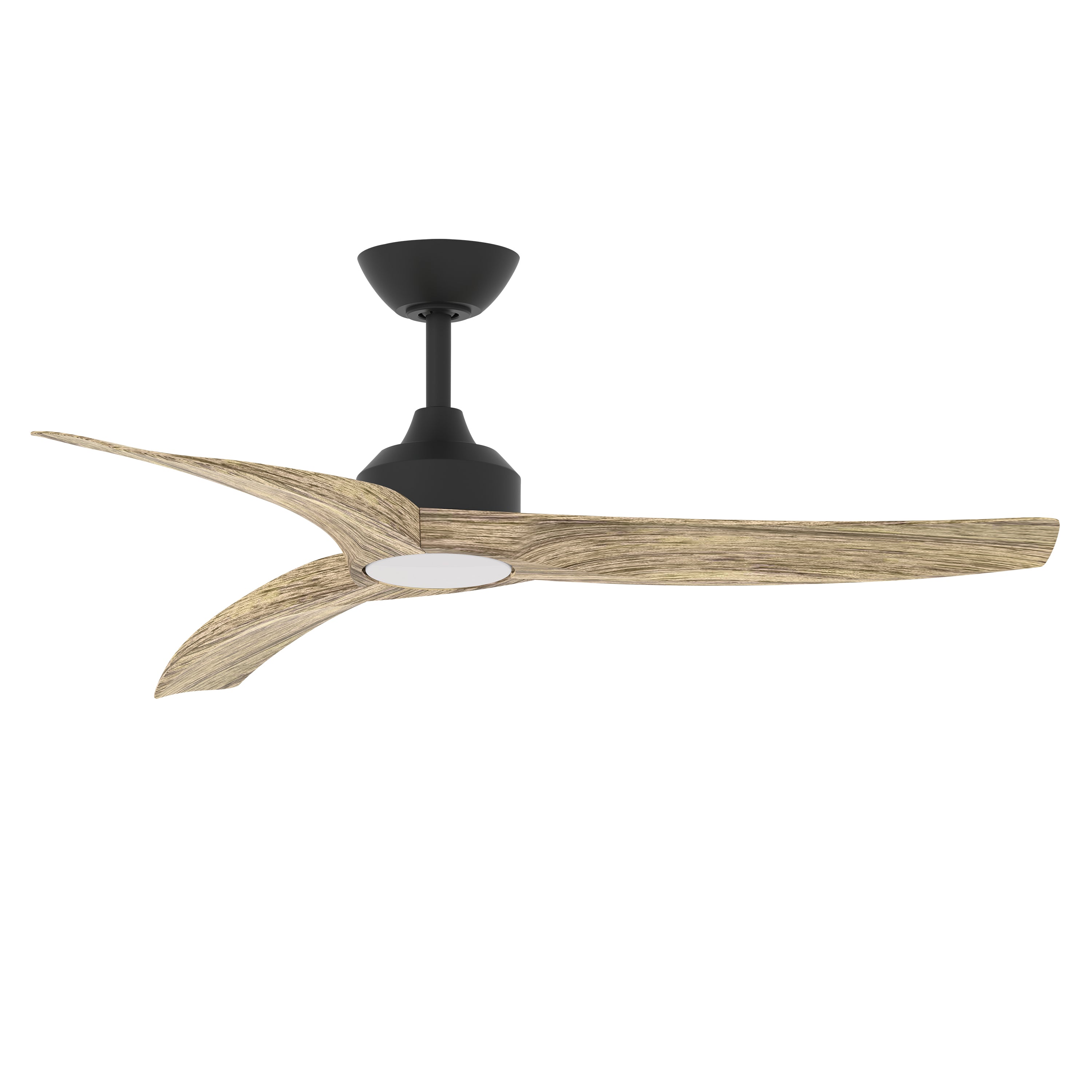 Luminaire extérieur Maxim Lighting 88772WTBKDW Drifter 52" Ventilateur  LED avec finition noire/bois flotté