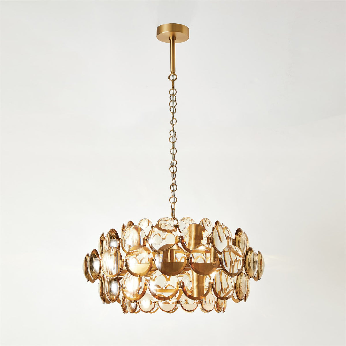 Cabochon Amber Glass Chandelier
