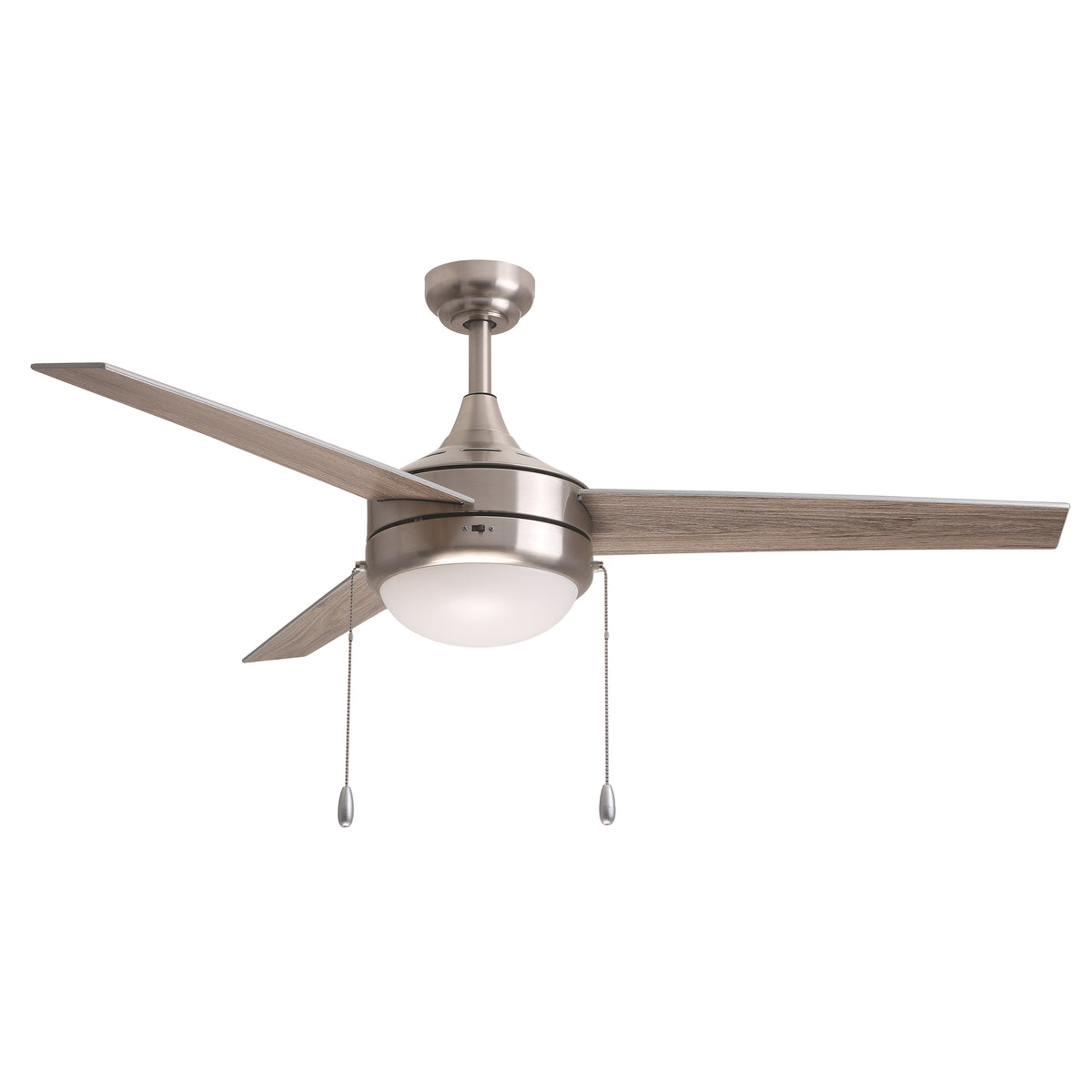 Lampe torche Maxim Lighting 88793SN Trio Pull 52" à 3 lames Ventilateur  Chaînette de traction en nickel satiné