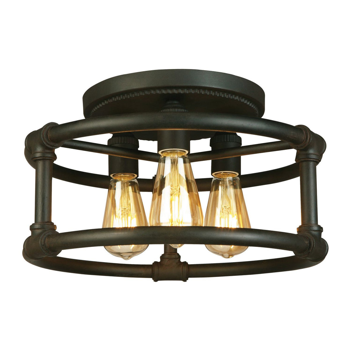 Eglo Canada - 202849A - Three Light Ceiling Mount - Wymer - Matte Bronze
