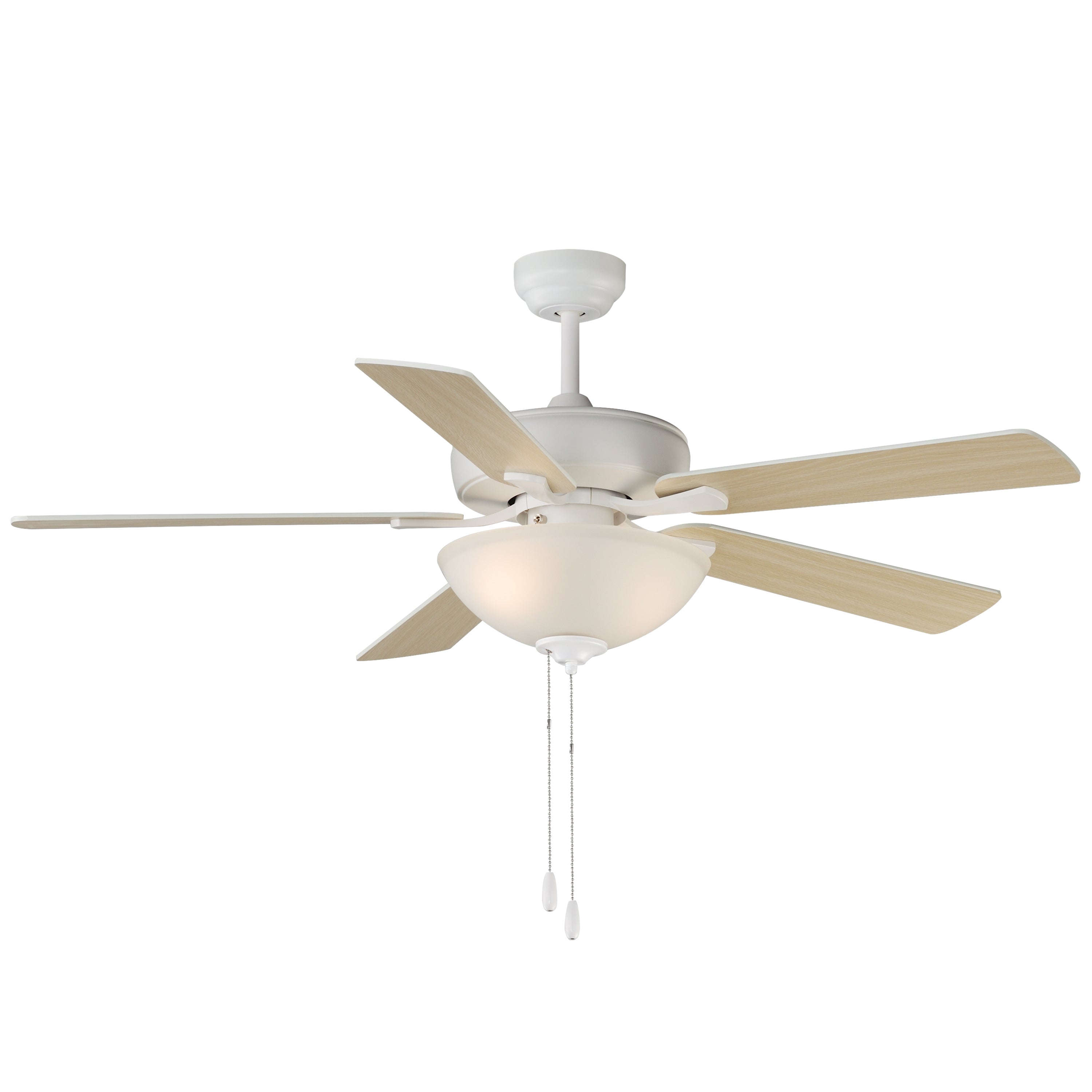 Plafonnier Maxim Lighting 88936SWMW Super-Max 52" Ventilateur  avec kit en blanc mat