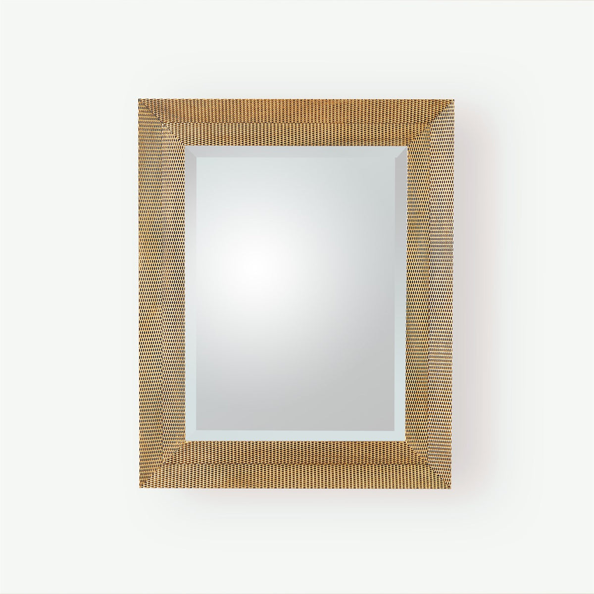 Miroir délicat en osier tressé