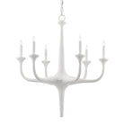 Currey and Company - 9000-0255 - Six Lumières Suspendu - Albion Blanc Suspendu - Gesso blanc